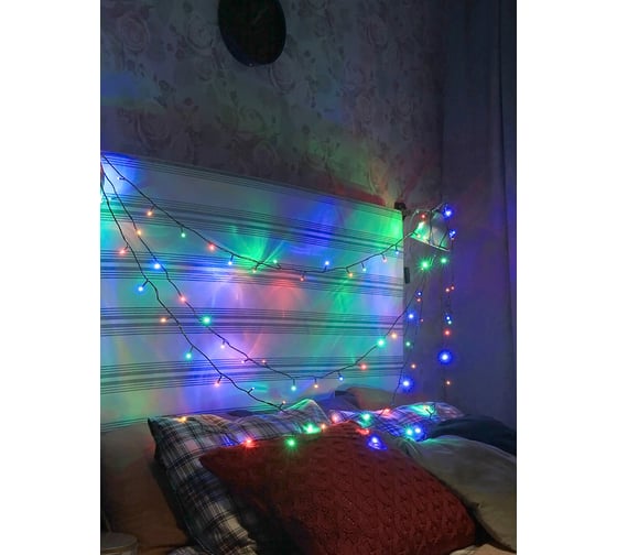 Светодиодная гирлянда КОСМОС 50 светодиодов, RGB, 6.5м, 8 режимов KOC_GIR50LED_RGB