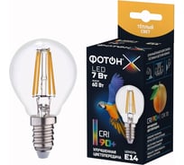 Светодиодная лампа ФОТОН LED FL P45-C 7W E14 3000K, серия Х 24000