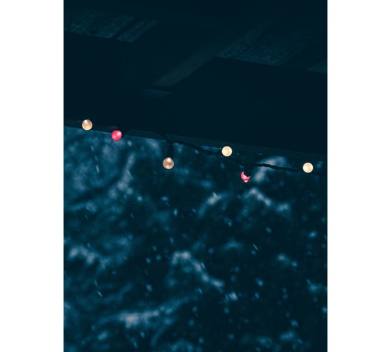Светодиодная гирлянда КОСМОС, 100 LED, мульти, 13м, мигание, удлинение до 4 шт., KOC_GIR100BallRGB_IP