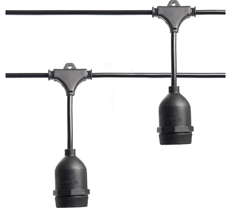 Уличная гирлянда FERON CL50-25-1 Евро белт-лайт на подвесах, 230V, черный, IP65, 25м 41866