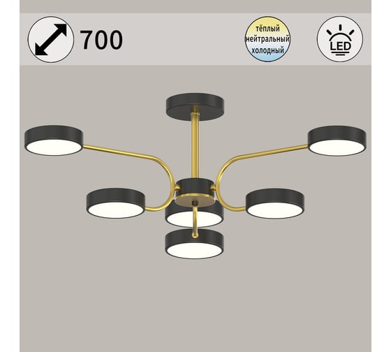 Потолочный светодиодный светильник ReLuce 03325-0.3-06 BK+COPPER 1