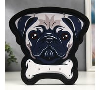 Ночник "Собачка" RISALUX 15хLED батарейки 2ААА черно-белый 29х3,5х28,5 см 5089612