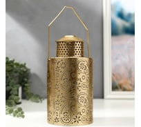 Ночник "Узоры" RISALUX LED от батареек 3хАА золото 12х12х23 см 5184385