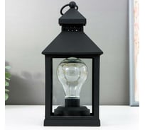 Ночник "Фонарь 3" RISALUX LED от батареек 3хААА черный 10,5х10,5х21,5 см 5383691