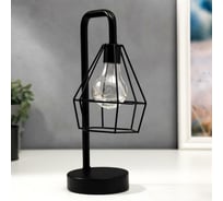 Ночник лофт "Студия" RISALUX чёрная 3ААА 12,5х15,5х30,5 см 5414044