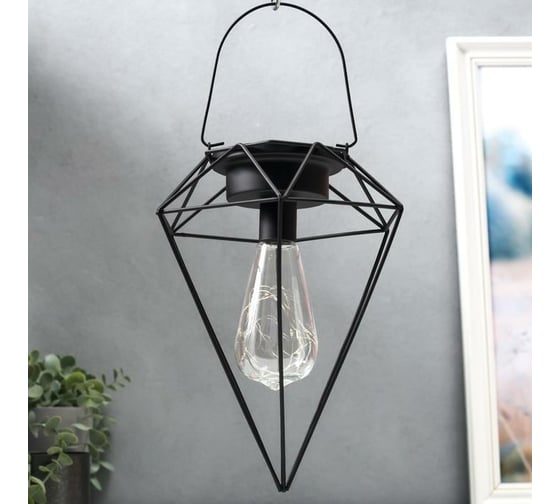 Ночник лофт RISALUX 16454/1 LED от батареек 3хАА черный 17,5х20х26,5 см 5486685 1