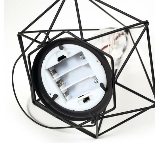 Ночник лофт RISALUX 16454/1 LED от батареек 3хАА черный 17,5х20х26,5 см 5486685