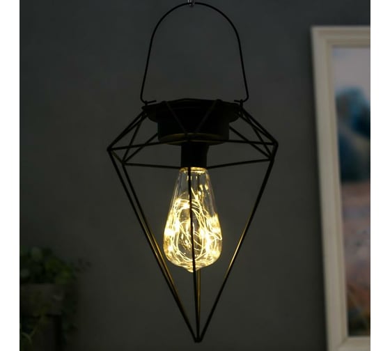 Ночник лофт RISALUX 16454/1 LED от батареек 3хАА черный 17,5х20х26,5 см 5486685