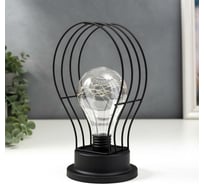 Ночник лофт RISALUX 16460/1 LED от батареек 3хАА черный 13х10х21 см 5486691