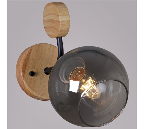 Бра ReLuce 06780-0.2-01 BK+WOOD 1