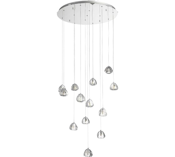 Светильник подвесной ST LUCE хром/прозрачный с пузырьками воздуха LED 13*3W 3000K SL6017.101.13 1