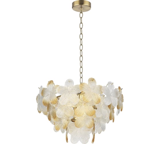 Светильник подвесной ST LUCE золотистый/прозрачный, янтарный E14 6*60W SL6240.203.06 1