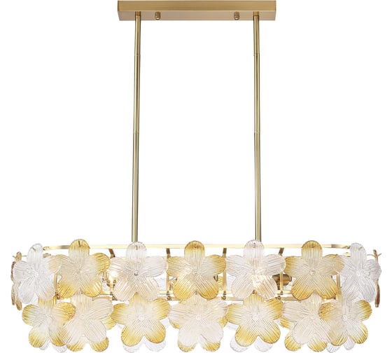 Светильник подвесной ST LUCE золотистый/прозрачный, янтарный E14 8*60W SL6240.203.08 1