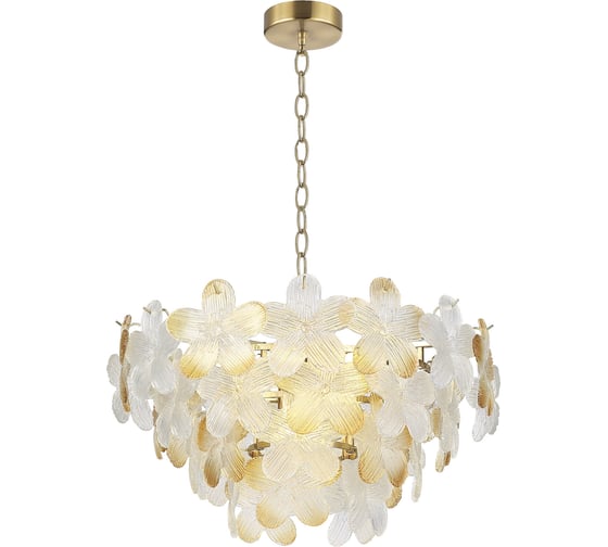Светильник подвесной ST LUCE золотистый/прозрачный, янтарный E14 12*60W SL6240.203.12 1