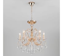 Подвесной светильник Eurosvet 10096 5 золото/прозрачный хрусталь Strotskis a042336