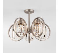 Потолочный светильник Eurosvet 10095 5 сатин никель/прозрачный хрусталь Strotskis 00000086303