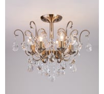 Потолочный светильник Eurosvet 10022 6 античная бронза/прозрачный хрусталь Strotskis 00000073875