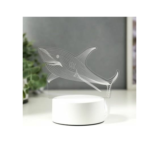 Светильник "Акула" RISALUX LED RGB от сети 9,5х15х14 см 5074807