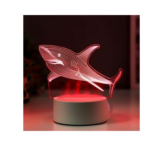 Светильник "Акула" RISALUX LED RGB от сети 9,5х15х14 см 5074807