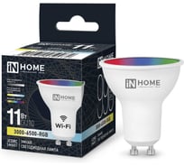 Лампа светодиодная IN HOME LED-JCDRC-RGBW-SMART 11Вт 230В димм. GU10 3000-6500К 990Лм 4690612050072