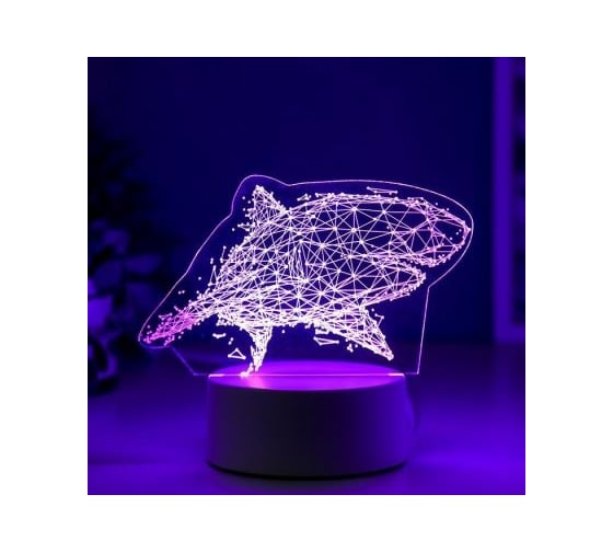 Светильник "Большая акула" RISALUX LED RGB от сети 9,5х16х14 см 5074805