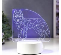 Светильник "Волк" RISALUX LED RGB от сети 9,5х14,5х17 см 5074791