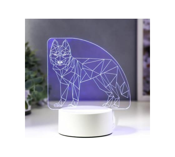 Светильник "Волк" RISALUX LED RGB от сети 9,5х14,5х17 см 5074791