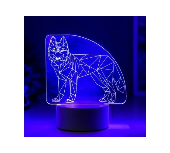Светильник "Волк" RISALUX LED RGB от сети 9,5х14,5х17 см 5074791