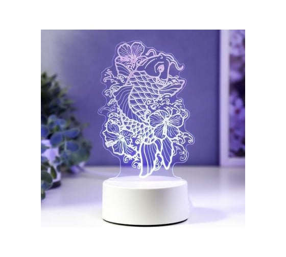 Светильник "Золотая рыбка" RISALUX LED RGB от сети 9,5х11х19 см 5074806