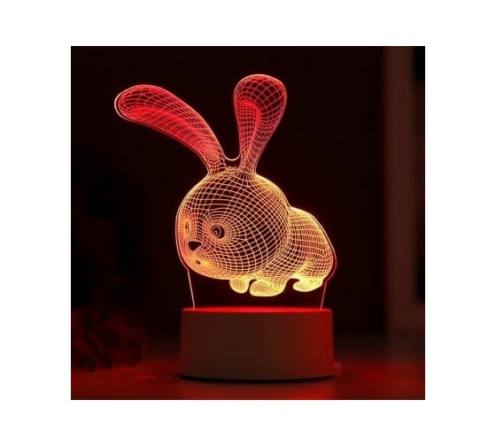 Светильник "Кролик" RISALUX LED RGB от сети 9,5х14х19 см 3590501