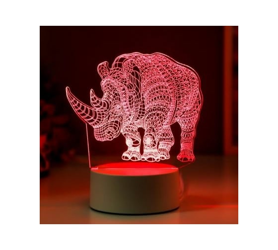 Светильник "Носорог" RISALUX LED RGB от сети 4814569