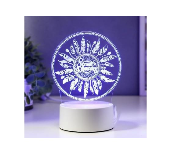 Светильник "Перья" RISALUX LED RGB от сети 9,5х12х17 см 5074811