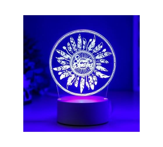 Светильник "Перья" RISALUX LED RGB от сети 9,5х12х17 см 5074811