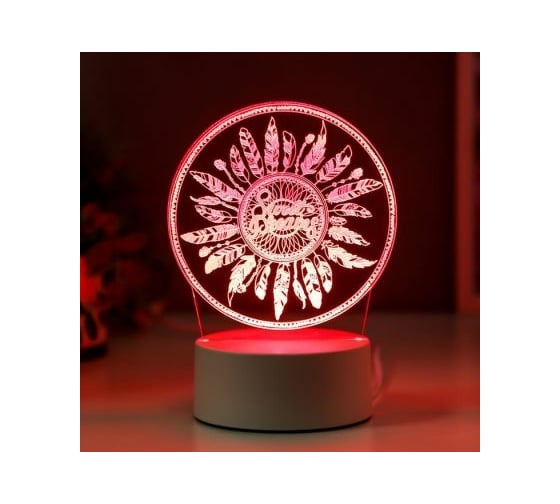 Светильник "Перья" RISALUX LED RGB от сети 9,5х12х17 см 5074811