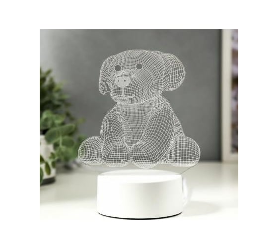 Светильник "Плюшевая собачка" RISALUX LED RGB от сети 4814575 1
