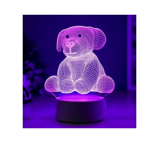 Светильник "Плюшевая собачка" RISALUX LED RGB от сети 4814575
