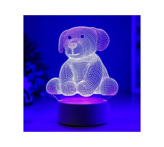 Светильник "Плюшевая собачка" RISALUX LED RGB от сети 4814575
