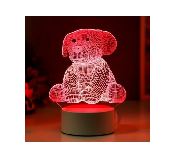 Светильник "Плюшевая собачка" RISALUX LED RGB от сети 4814575