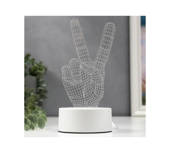 Светильник "Победа" RISALUX LED RGB от сети 9,5х10х19 см 4297017
