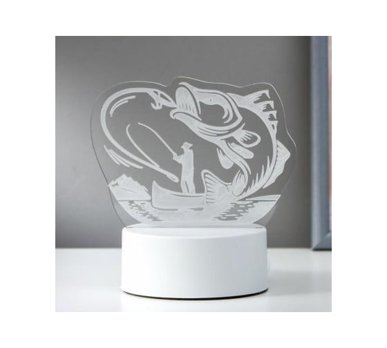 Светильник "Рыбак" RISALUX LED RGB от сети 9,5х13,5х15 см 5074796