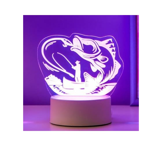 Светильник "Рыбак" RISALUX LED RGB от сети 9,5х13,5х15 см 5074796