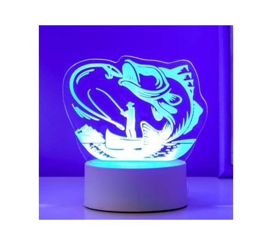Светильник "Рыбак" RISALUX LED RGB от сети 9,5х13,5х15 см 5074796