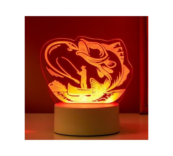 Светильник "Рыбак" RISALUX LED RGB от сети 9,5х13,5х15 см 5074796