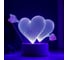 Светильник "Сердца" RISALUX LED RGB от сети 9,5х18х15 см 4297013 4