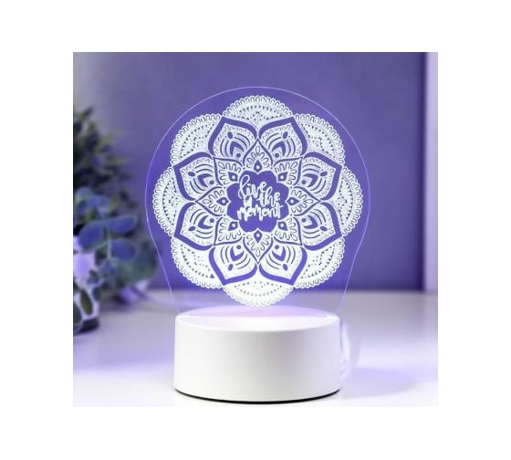 Светильник "Узор" RISALUX LED RGB от сети 9,5х13х17 см 5074812