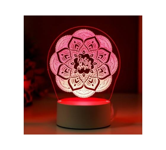 Светильник "Узор" RISALUX LED RGB от сети 9,5х13х17 см 5074812