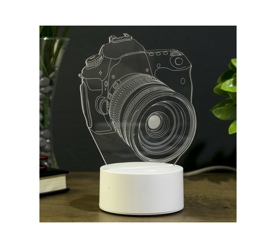 Светильник "Фотоаппарат" RISALUX LED RGB от сети 9,5х12х17см 3852935