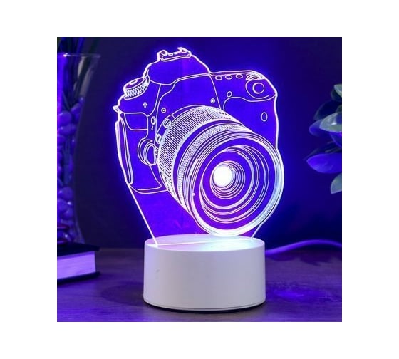 Светильник "Фотоаппарат" RISALUX LED RGB от сети 9,5х12х17см 3852935