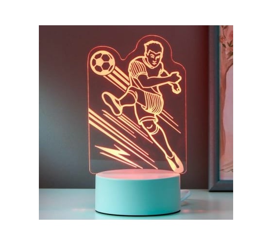 Светильник "Футболист" RISALUX LED RGB от сети 9,5х11х20,5 см 5074798 1