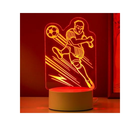 Светильник "Футболист" RISALUX LED RGB от сети 9,5х11х20,5 см 5074798